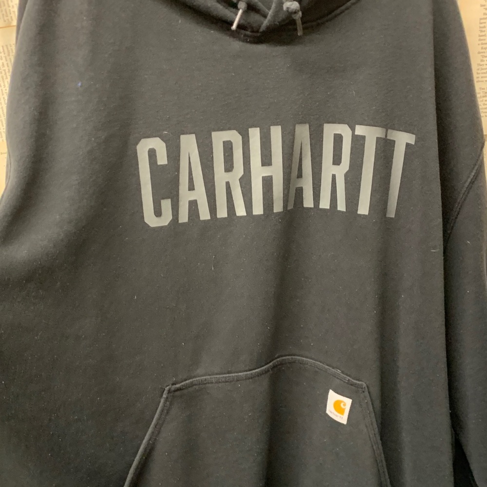 Carhartt Black Pullover Hoodie with Front Logo